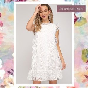 White lace dress